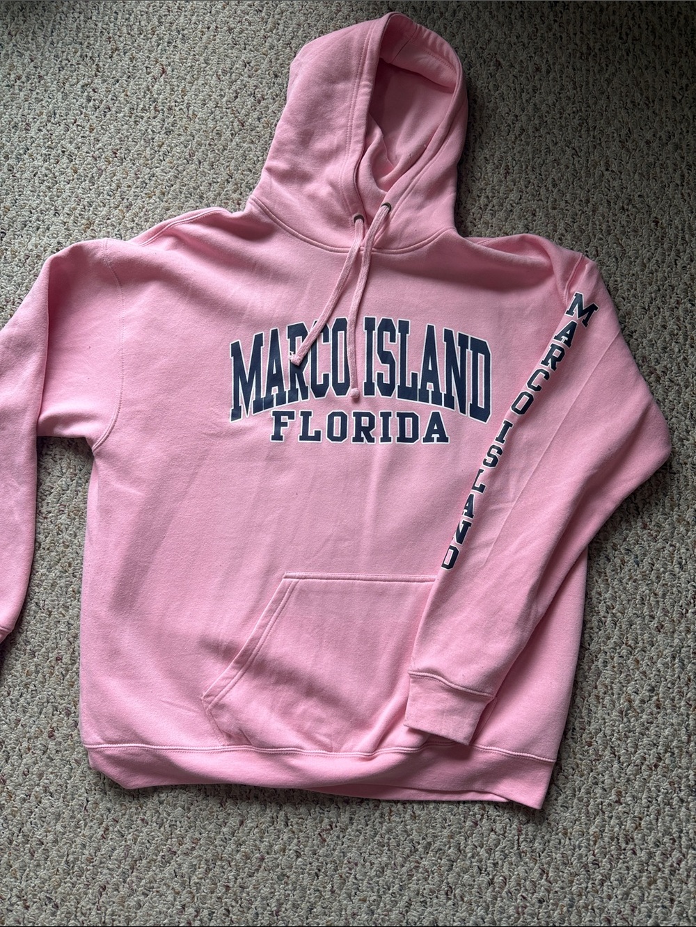 Marco Island Florida Pink Hooded Sweatshirt